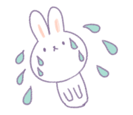 Crayon cute rabbit sticker #13103533