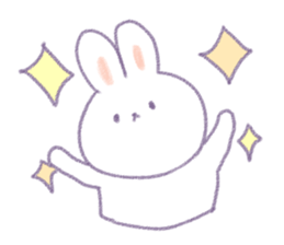 Crayon cute rabbit sticker #13103535