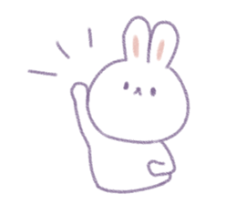 Crayon cute rabbit sticker #13103538