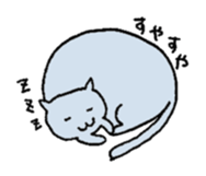 A girl and her cat sticker #13106247