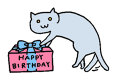 A girl and her cat sticker #13106249