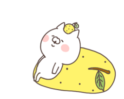 anime yuzu cat sticker #13106730