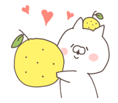 anime yuzu cat sticker #13106743