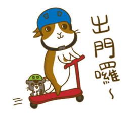 Bunny A-bu & hamster Dodo's happy life 2 sticker #13107586
