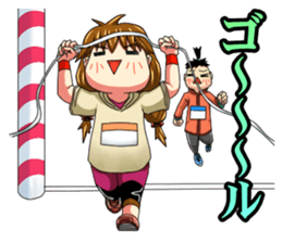 the daily life which is a running sticker #13108979