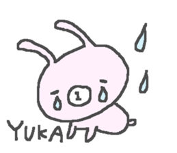 Yuka cute rabbit stickers! sticker #13109677