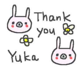 Yuka cute rabbit stickers! sticker #13109682