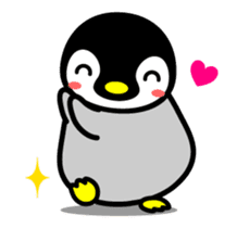 The cute child penguin which moves sticker #13110236