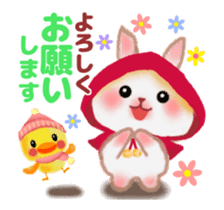 Little Red Riding Hood Rabbit animation sticker #13110573