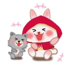 Little Red Riding Hood Rabbit animation sticker #13110578