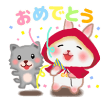 Little Red Riding Hood Rabbit animation sticker #13110586