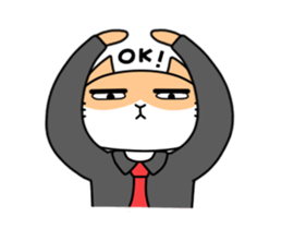 Bossy bussiness cat sticker #13111190