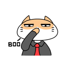 Bossy bussiness cat sticker #13111191