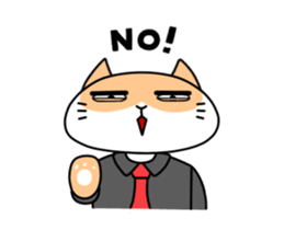 Bossy bussiness cat sticker #13111192