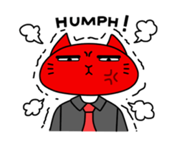 Bossy bussiness cat sticker #13111196