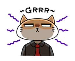 Bossy bussiness cat sticker #13111198