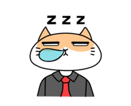 Bossy bussiness cat sticker #13111202