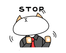 Bossy bussiness cat sticker #13111203