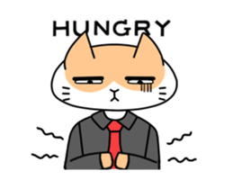 Bossy bussiness cat sticker #13111208