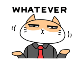 Bossy bussiness cat sticker #13111210