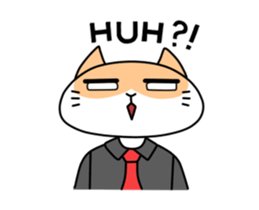 Bossy bussiness cat sticker #13111212