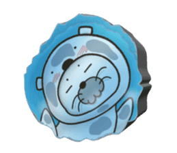 3D WHITE BEAR-SEAL sticker #13112250