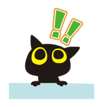 Happy animated black cat sticker #13112376