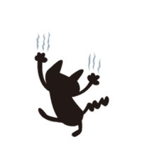Happy animated black cat sticker #13112377