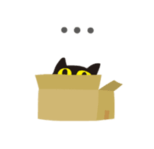 Happy animated black cat sticker #13112378