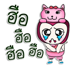 Mr. Kohaku. Pink cat.^^ sticker #13113566