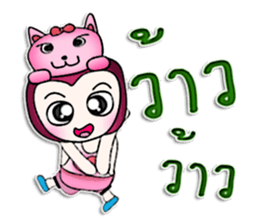 Mr. Kohaku. Pink cat.^^ sticker #13113583