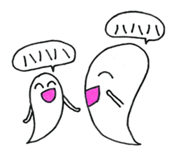 Going school in groups of ghosts sticker #13114045