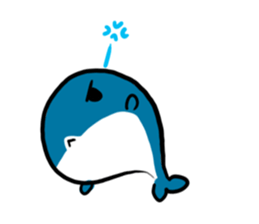Q whale stickers sticker #13114690