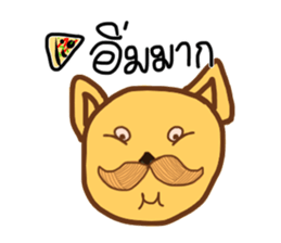 The dog has a mustache2 sticker #13115078