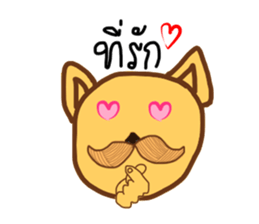 The dog has a mustache2 sticker #13115088