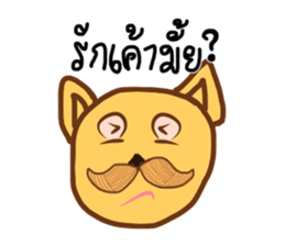 The dog has a mustache2 sticker #13115091