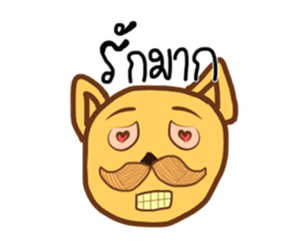The dog has a mustache2 sticker #13115092
