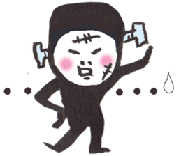 Ninjya-girl Numeko in Halloween sticker #13116011