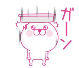 Pink love happy rabbit sticker #13116475