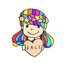 Moving Happy Rainbow Girls sticker #13118381