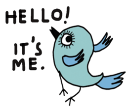 Cool blue Bird sticker #13118758