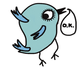 Cool blue Bird sticker #13118759