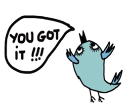 Cool blue Bird sticker #13118762