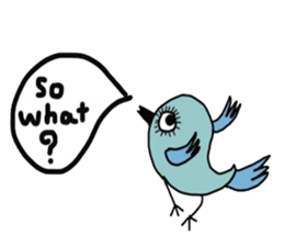 Cool blue Bird sticker #13118764