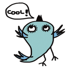Cool blue Bird sticker #13118769