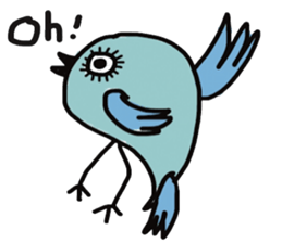 Cool blue Bird sticker #13118771