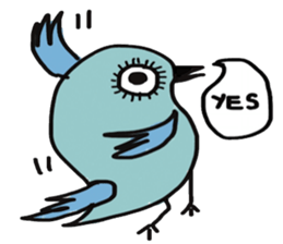 Cool blue Bird sticker #13118772