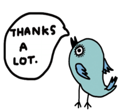 Cool blue Bird sticker #13118773