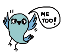 Cool blue Bird sticker #13118775