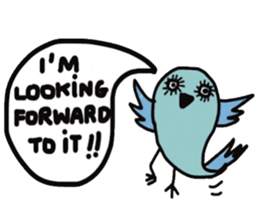 Cool blue Bird sticker #13118776